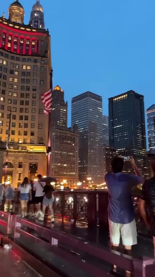 Chicago in the rain
